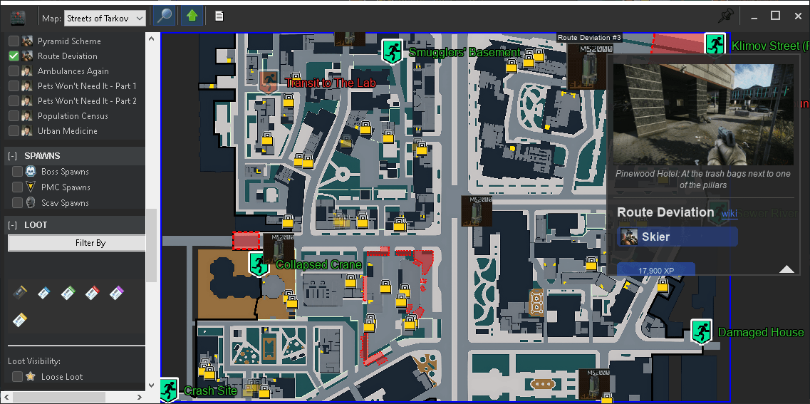 Tarkov Interactive Map with Live Player Position | TarkovQuestie