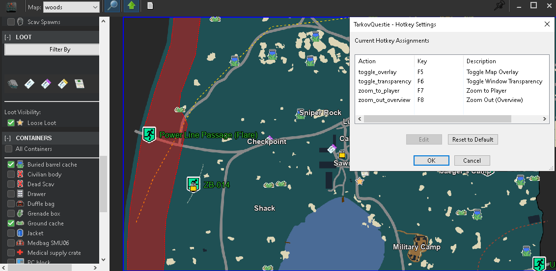 Tarkov Interactive Map with Live Player Position | TarkovQuestie